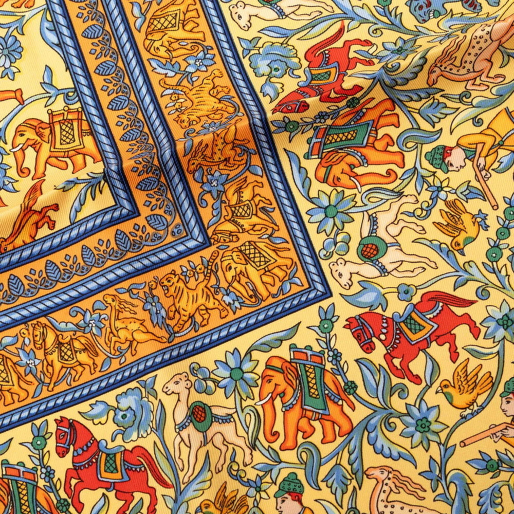 HERMES Authentic Orange Silk Scarf - Picture 6 of 8